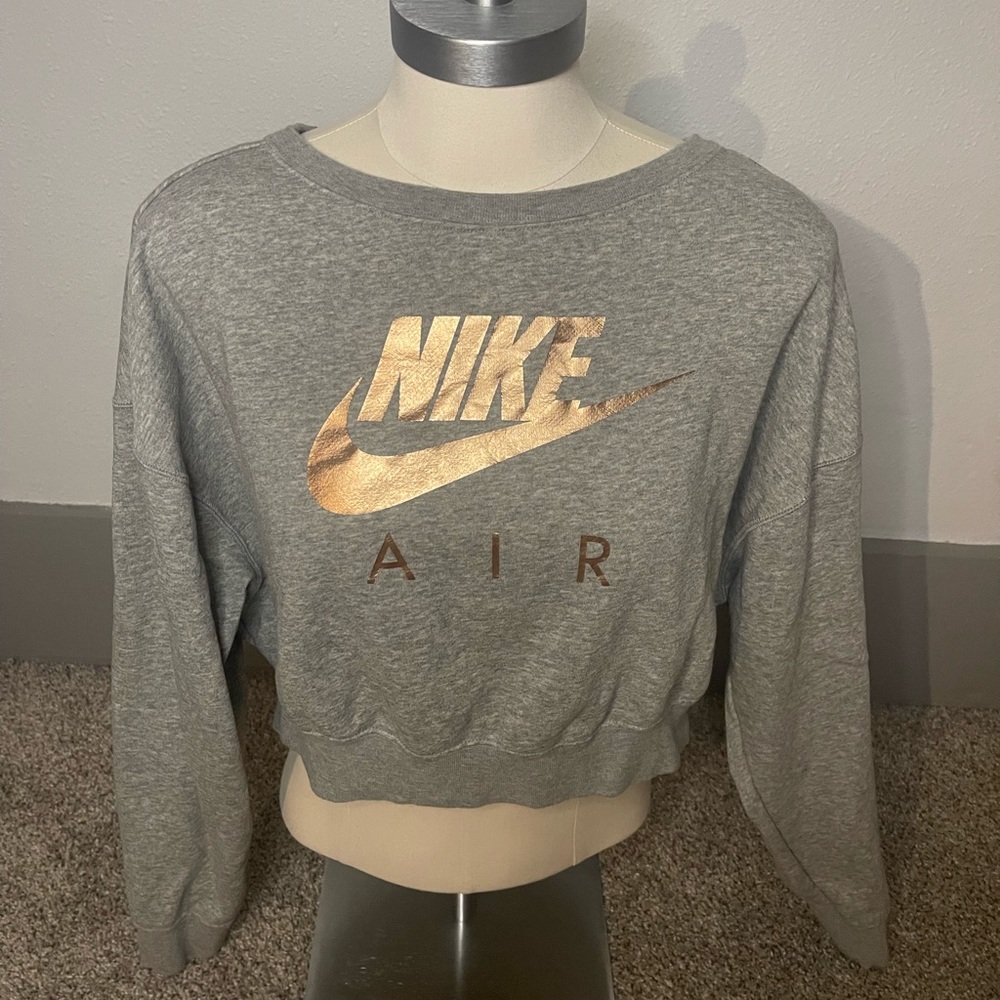Nike Cropped Crew Zip Back